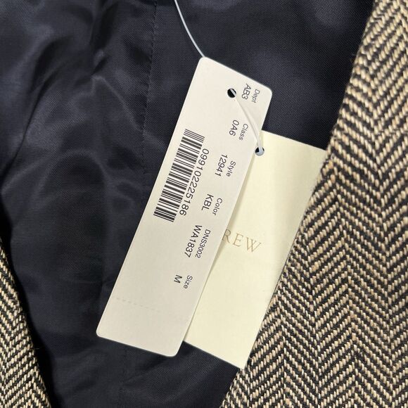 J Crew Ludlow Suit Vest Waistcoat Sz M Brown Herringbone Italian Linen 6 Button - Picture 8 of 12